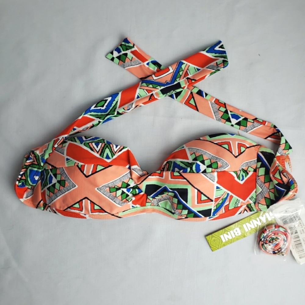 Gianni Bini Multicolor Swim Top Size S